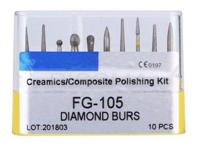 thumbnail image 2 of Dental Diamond Composite Polishing Kit - Silicone Polishers & Burs For Resin Finishing (RA Latch Shank) 2 of 10
